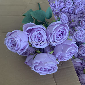 B-793 <span class=keywords><strong>Ramo</strong></span> <span class=keywords><strong>de</strong></span> Flores Artificiales en Oferta, <span class=keywords><strong>Rosas</strong></span> Púrpuras al por Mayor, <span class=keywords><strong>Rosas</strong></span> Grandes Artificiales, <span class=keywords><strong>Ramo</strong></span> <span class=keywords><strong>de</strong></span> <span class=keywords><strong>Novia</strong></span> con 9 Cabezas <span class=keywords><strong>de</strong></span> Rosa - Product Image 1