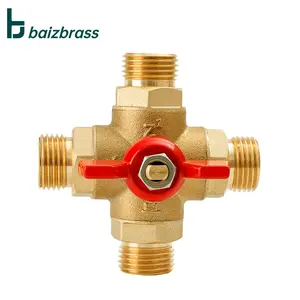China Suppliers butterfly Handle Four-way valves For Water Supply 4 Way Diverter Valve