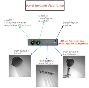 <span class=keywords><strong>2025</strong></span> xu hướng mới Brass ba cách tĩnh nhiệt vòi hoa sen diverter van giấu phòng tắm vòi hoa sen Mixer van với LED hiển thị kỹ thuật số - Product Image 6