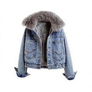 Wholesale Women's Oversized <b>Denim</b> <b>Jacket</b> Custom Logo Fashion Streetwear Jean <b>Jacket</b> Factory Direct Supplier OEM Services - Product Image 1