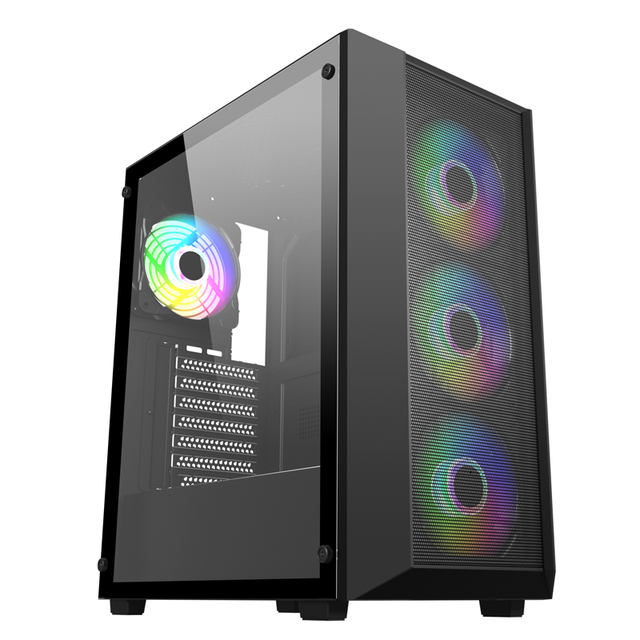 Wholesale Computer Gaming Case Tempered Glass Micro Atx Pc Tower Case Gaming Mesh Panel Case for Pc