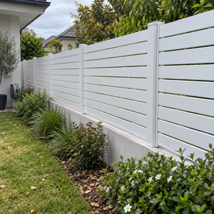 Paneles de Cerca de Privacidad de Aluminio con Lamas Horizontales, Tamaño Personalizado OEM, Recubrimiento en Polvo, Suministro Directo de Fábrica para Jardín, Villa, Balcón - Product Image 2