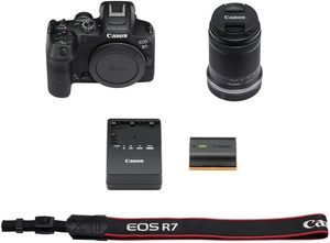 Kit appareil photo hybride pour vlogging <span class=keywords><strong>EOS</strong></span> <span class=keywords><strong>R7</strong></span> avec objectif RF-S18-150mm F3.5-6.3 IS STM, 32,5 Mpx, 4K 60p, zoom optique 7,1x-16x, plein format - Product Image 6