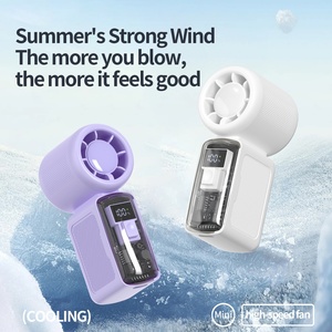 Nuevo Ventilador de Mano Portátil sin Aspas de 2500mAh, 100 Velocidades Ajustables, Recargable por USB, Mini Ventilador de Plástico para Uso en Exteriores y Hoteles - Product Image 1