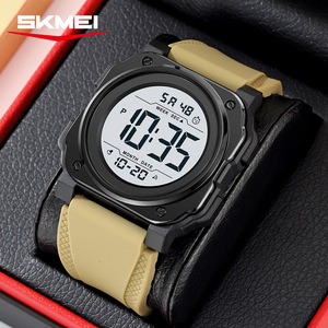 Skmei Men's <b>Digital</b> Watch 50m Waterproof Silicone Strap Large Screen Alarm <b>Clock</b> Sport Watch - Product Image 4
