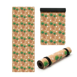 Tapete de <span class=keywords><strong>Yoga</strong></span> Antideslizante de Corcho y Caucho Natural para Gimnasio y Deportes, Tapete de <span class=keywords><strong>Yoga</strong></span> de Corcho con Impresión Digital, Ideal para <span class=keywords><strong>Yoga</strong></span> Caliente y <span class=keywords><strong>Bikram</strong></span> - Product Image 2
