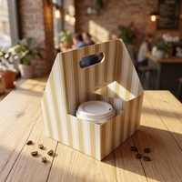 Boîte d'emballage personnalisée pour café et desserts à emporter, gobelet en papier pour café avec impression intégrale