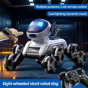 <span class=keywords><strong>Robot</strong></span> chien intelligent télécommandé DWI 2.4G 8WD avec détection gestuelle, voiture de cascade RC transformable, jouets pour enfants - Product Image 2