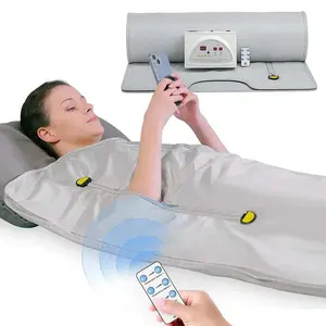 2 Zone Far Infrared Sauna Blanket Body Detox Slimming Machine for Fat Reduction with Remote Control