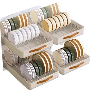 Aisco Pull Out Dish Rack Stainless Steel With Tray And Handle For Kitchen Cabinet Drawer Style Modern Design - Product Image 5
