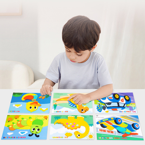 2023 nouveau design éducatif Montessori jouets activités pour tout-petits pour 3 4 5 ans garçons filles Animal feutre tissu autocollant <span class=keywords><strong>livre</strong></span> - Product Image 4