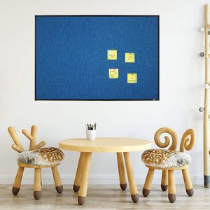 Màu xanh thông báo tin nhắn lanh nút chai bảng thông báo 36x24 inch đóng khung vải lanh pinboard - Product Image 3