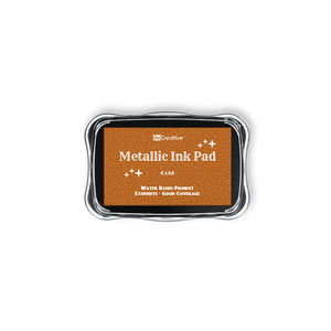 大型スクエアセルフインキングスタンプ水ベースペーパークラフト,ルミナスシマー金属インクパッドプラスチック素材 - Product Image 2