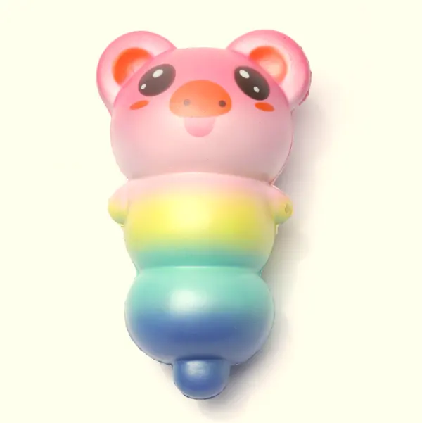 Custom color logo rainbow animal calabash anti stress foam ball