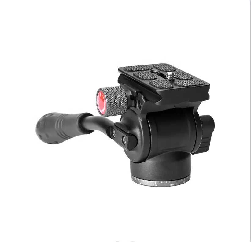 Brand New Pan Tilt Camera Mount Met Arca Swiss Quick Release Plaat Compact Video Statief Fluid Drag Head Voor Camera 'S