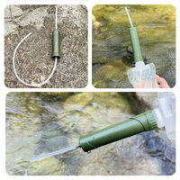 Paille filtrante portable pour l'extérieur, purificateur UF manuel, filtration 0,01 micron pour le camping, la randonnée, kit de survie d'urgence