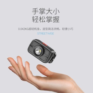 SMILING SHARK ไฟหน้า LED ขนาดเล็กแบบชาร์จไฟได้ 800mAh Type-C ความเข้มสูงสำหรับการเดินป่าตั้งแคมป์ตกปลา - Product Image 3