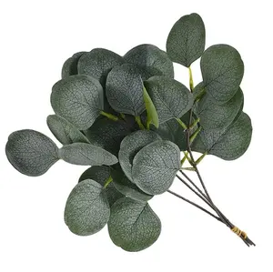Verkauf Eukalyptus künstliche Blätter Stiel und Samen Dekoration Eukalyptus Zweige