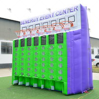 Nouveau design – Jeu d'arcade commercial gonflable Connect 5 : Panier de basket multijoueur pour la location événementielle