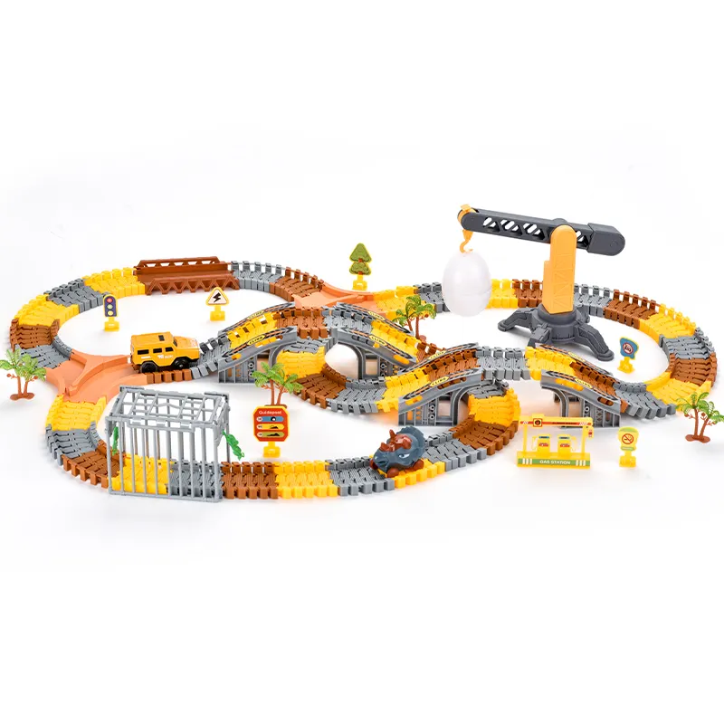 271 PCS construction race for kids boys diy engineering track car toy race track train railway kid toy electric rail toy