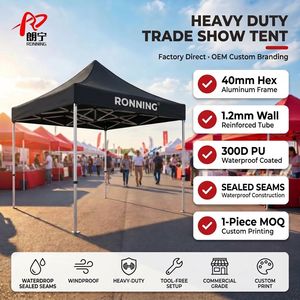 Carpa Plegable Resistente, Impermeable y Resistente al Viento, <span class=keywords><strong>de</strong></span> 10x10, con Estructura <span class=keywords><strong>de</strong></span> Hierro, para Eventos en Interiores/Exteriores y Mercados <span class=keywords><strong>de</strong></span> Pulseras - Product Image 1