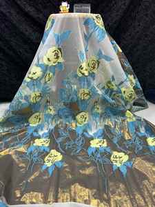 2025 baru brokat seri Damask bordir Jacquard renda Guipure kain untuk gaun