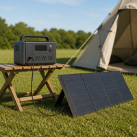 Station d'alimentation portable au lithium-ion 1000W avec kit de panneaux solaires MPPT
