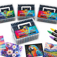 Ensemble de stylos marqueurs artistiques JUPAI de qualité supérieure avec papier verre et matériaux métalliques, variété de couleurs, expressions créatives