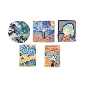 Nouveauté : Écusson en métal personnalisé, drôle, en émail, découpé, imprimé pour Starry Night, Scream, No-Face, Man Wave, Creation, Adam Casting - Product Image 1