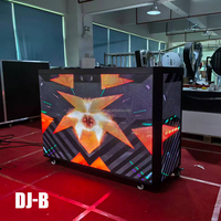 Nouveau stand de DJ portable carré incurvé, table de DJ, cabines de DJ avec écran LED pour discothèque