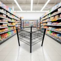 Panier de rangement en métal pour tables promotionnelles en fil métallique pour présentoirs de magasin