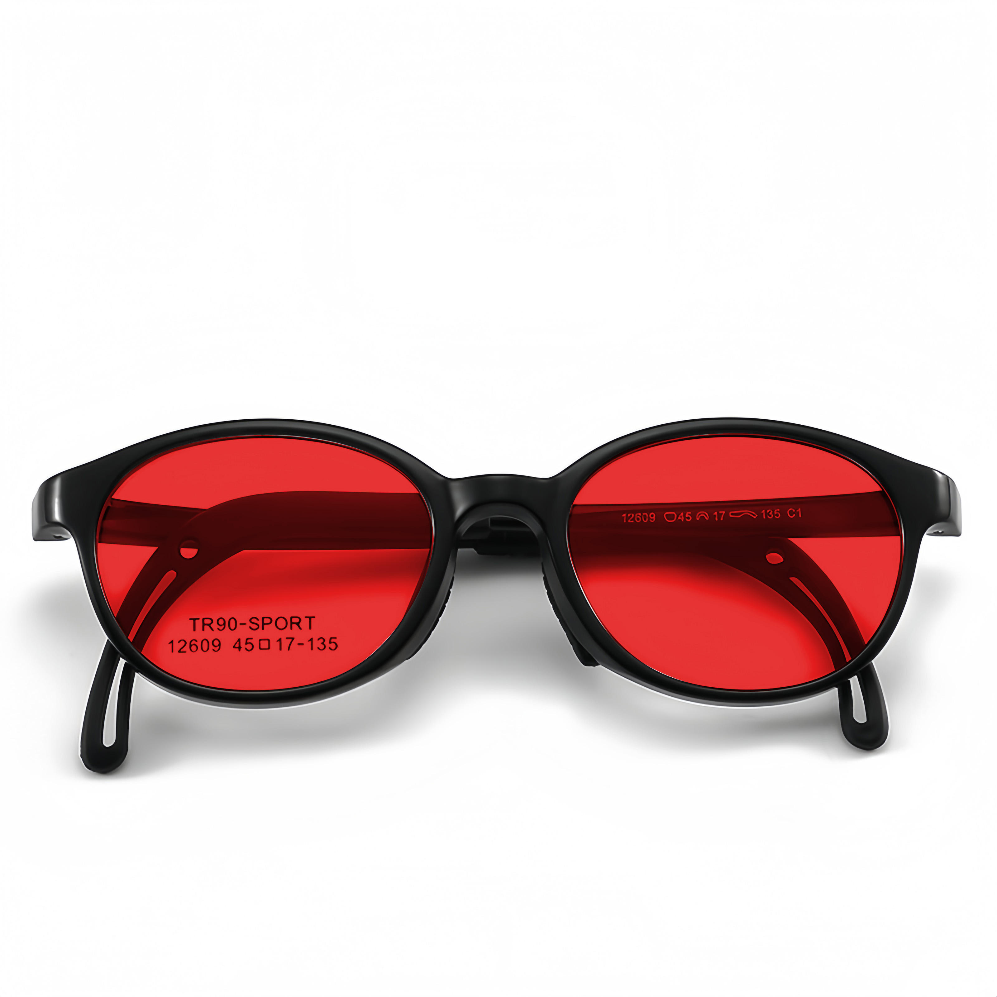 กรอบสีดำสดใส/สีแดง