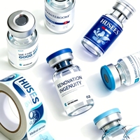 Autocollants pour flacons de peptides pharmaceutiques, étiquettes cosmétiques en vinyle imperméables 2 ml 10 ml 15 ml Poudre