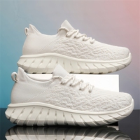 Chaussures de sport légères en tricot pour hommes |   Chaussures de marche respirantes à enfiler |   Chaussures décontractées confortables et antidérapantes pour un usage quotidien