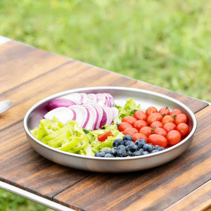 Eco-Friendly Premium Pure Titanium Round Plate Ultralight Portable Sandblasted Silver Gray for <b>Camping</b> & Home Use Keith 250ml - Product Image 4