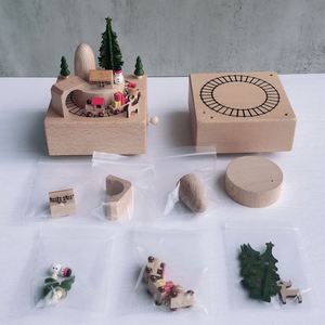 Caja Musical de Madera Navideña con Tren, sin Pilas, Decoración para el Hogar, Regalo de Cumpleaños DIY para Niños y Niñas - Product Image 6