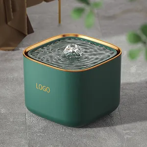 Auto Custom Logo Pet Cater Feeding Water Dispenser Filter Chargeable Cat Water Fountain Drinking Mute Intelligent Cat Feeder