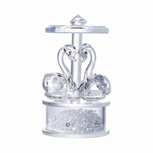 <span class=keywords><strong>Cigno</strong></span> di cristallo un paio di regali dolci brillano figurina di vetro collezione centrotavola ornamento - Product Image 1