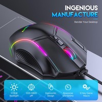 Souris de jeu X15 Full Speed avec définition de macros à 12 touches, souris de gaming filaire RGB pour Esports et PUBG