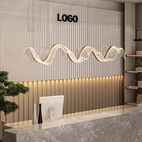 Suspension Moderne de Luxe en Acrylique à LED pour Hôtel et Salon, Décoration Luminaires en Forme de Rubans