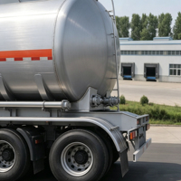 Semi-remorque citerne à ciment en vrac sec en acier à 4 essieux, 60 m³, avec compresseur diesel indépendant, taille personnalisable, charge utile de 30-80 tonnes