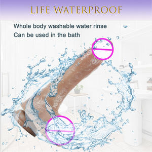 Güçlü vantuz büyük yapay Penis yerleştirilebilir 165mm silikon malzeme vibratör Lady için gerçek cilt şarj edilebilir vibratörler Penis - Product Image 4