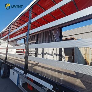 3轴货物拖车53英尺厢式箱帘侧卡车拖车厢式半挂车待售 - Product Image 4