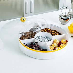 <span class=keywords><strong>Piatto</strong></span> di Lusso per Snack e Frutta con Design Moderno, Coperchio in PP, Scomparti per Frutta Secca e Caramelle, Piatti di Lusso Leggeri - Product Image 4