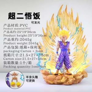 Para JT Super Two Gohan PVC escala 1:36 gran doble cabeza tallada doble cuerpo reemplazable animación luminosa adornos de <span class=keywords><strong>mano</strong></span> - Product Image 6