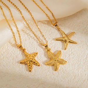 Collana RINHOO in Acciaio Inossidabile con Ciondolo a Stella Marina in Zirconi, Accessorio Boho per Donna, Regalo per Amiche - Product Image 3