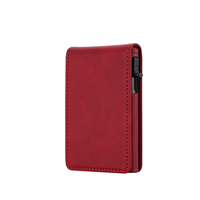 Porte-cartes magnétique professionnel haut de gamme, couleur unie, avec système pop-up, portefeuille en cuir fin, classique, rétro, portable, unisexe, organiseur de voyage