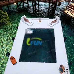 حوض سباحة عائم بعمق 2 متر قابل للنفخ ، حوض سباحة بحري ، حوض سباحة عائم في جزيرة اليخت ، حوض سباحة مع - Product Image 2