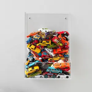 Temizle cep duvarı şeker organizatör akrilik duvar oyuncak dağıtıcı konteyner mutfak kiler için