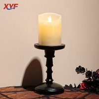 Chandelier rond vintage de style européen, ornement porte-bougie aromatique, décoration de table de Noël